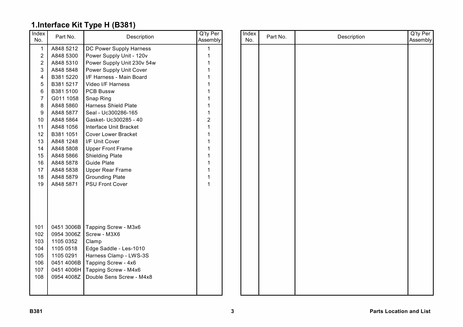 RICOH Options B381 INTERFACE-KIT-TYPE-H Parts Catalog PDF download-3